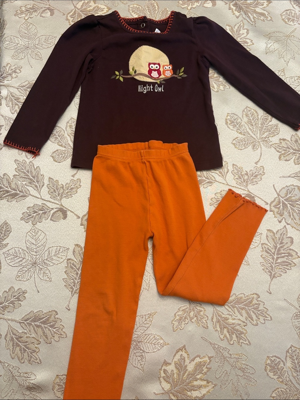 Vintage 2006 Gymboree Night Owl Outfit 4T/5T – Owl Top & Orange Leggings